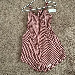Red checkered romper